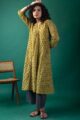 Image for Kusvaa Wkr198 Ishana Cotton Handblock Print Kurta Front
