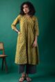 Image for Kusvaa Wkr198 Ishana Cotton Handblock Print Kurta Side