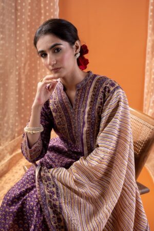 Image for Kusvaa Kds020 Tridha Chanderi Kurta With Dupatta Set Featured
